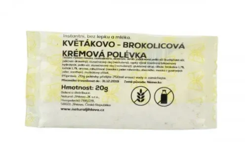 Natural Instantní krémová květákovo-brokolicová polévka bez lepku a mléka 20 g