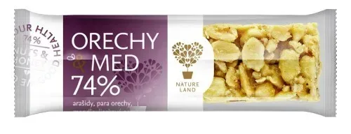 Tyčinka Nature land - ořechy a med 40 g