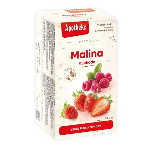 Apotheke čaj Malina a jahoda čaj 20 x 2 g