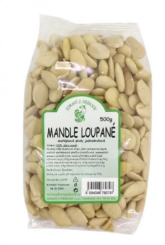 Mandle loupané 500 g