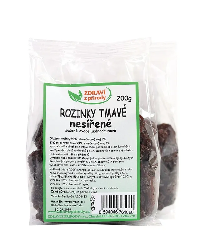 Rozinky světlé nesířené 200 g