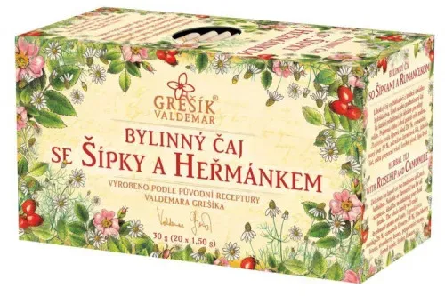 Se šípky a heřmánkem 20 x 1,5 g přebal