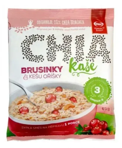 CHIA KAŠE brusinky a kešu oříšky 65 g