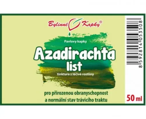 Azadirachta list (Nimba, Neem) - Pavlovy bylinné kapky (tinktura) 50 ml