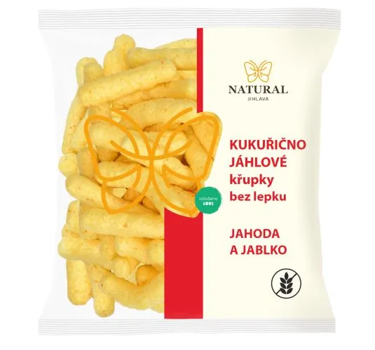Křupky kukuřično-jáhlové bez lepku jahoda - jablko 40 g