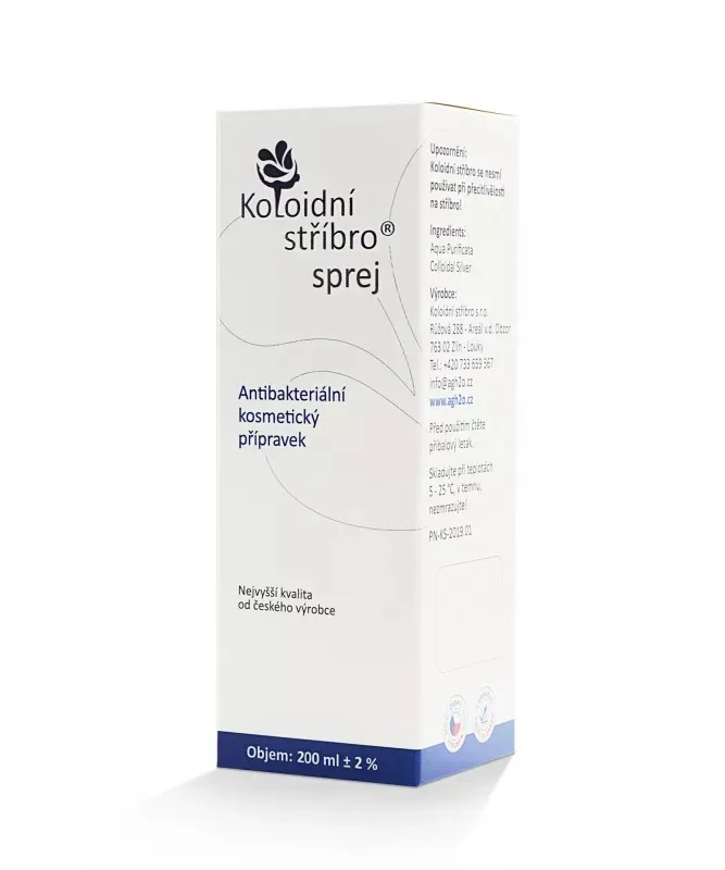 Koloidní stříbro sprej 200 ml 50 ppm
