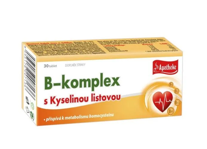 B-komplex s kyselinou listovou 30 tbl 10,2 g