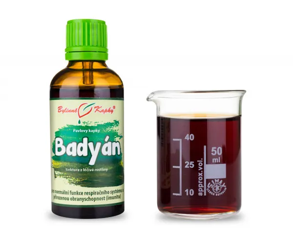 Badyáník (badyán) - bylinné kapky (tinktura) 50 ml