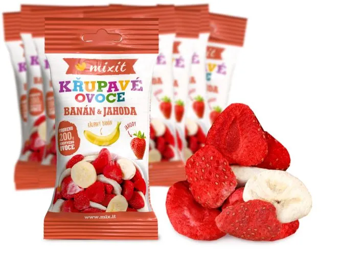 Mixit Křupavé ovoce do kapsy - Banán & Jahoda 23 g