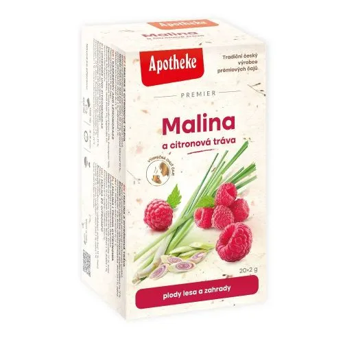 Apotheke čaj Malina s citrónovou trávou 20 x 2 g