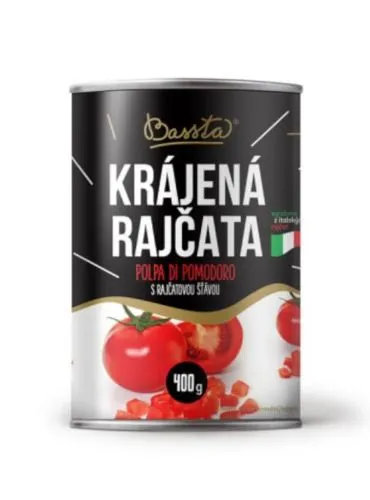 Krájená rajčata s rajčatovou šťávou - Bassta 400 g